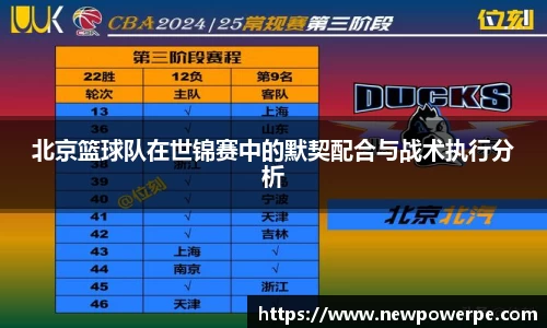 北京篮球队在世锦赛中的默契配合与战术执行分析